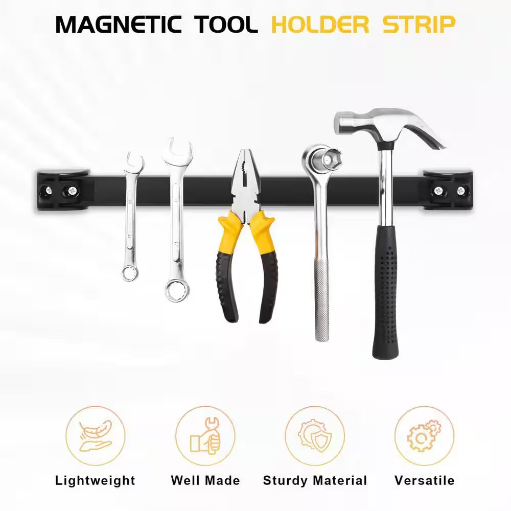 12 In. Alloy Steel Heavy Duty Magnetic Tool Holder for Garage Kitchen Garden (5-Pack)