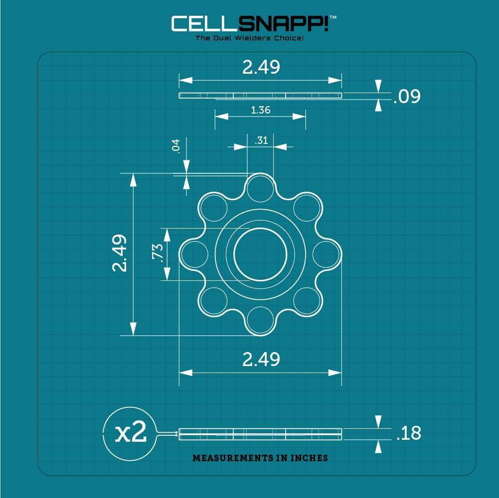 CELLSNAPP!™ | Universal Dual-Cellphone Carrier & Utility - Fits All Iphone & Android Smartphones, 2 Phone Case, Dual Phone Holder, Double Phone Case for Two Phones, the Two Phone Carrier Solution.