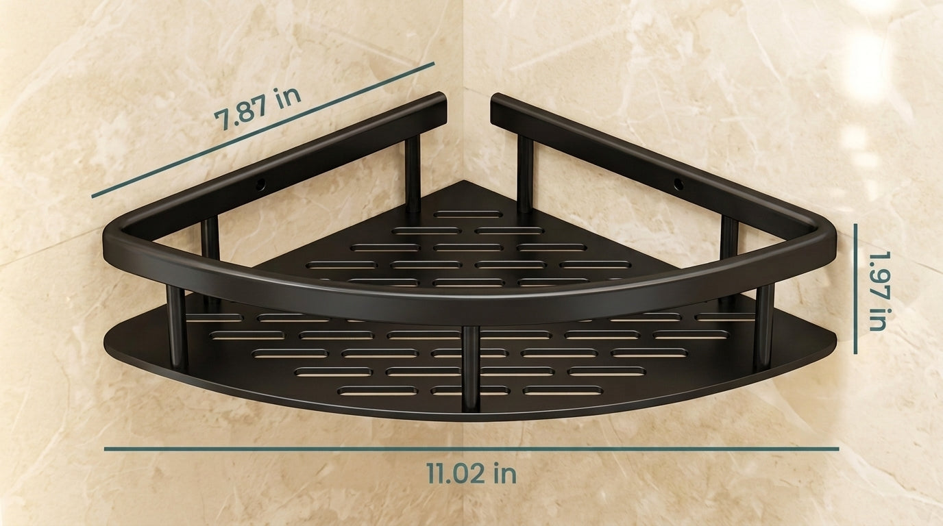 Wall-Mounted Shower Organizer Shelf