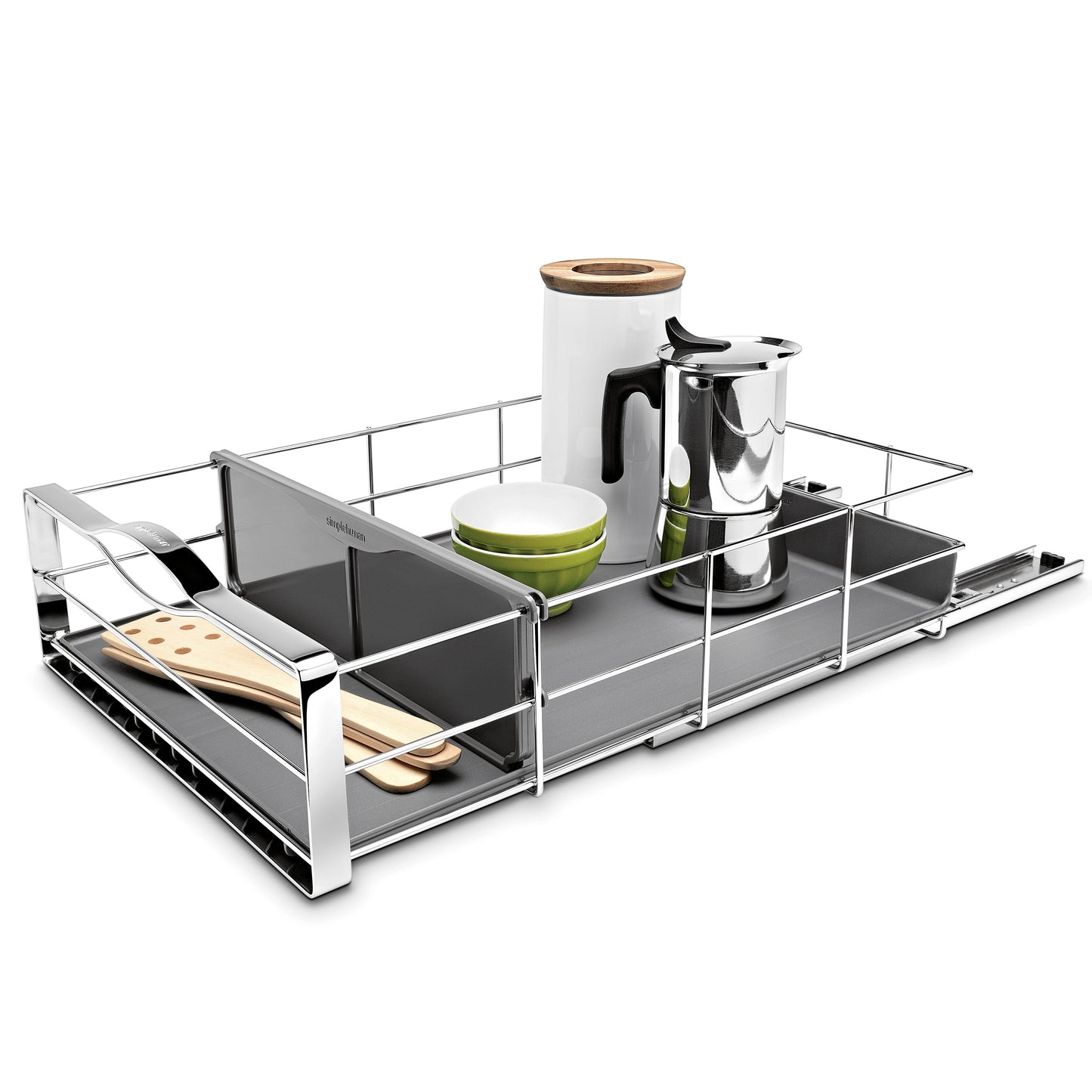Simplehuman 9 Inch Pull-Out Kitchen Cabinet Organizer, Heavy-Gauge Steel Frame