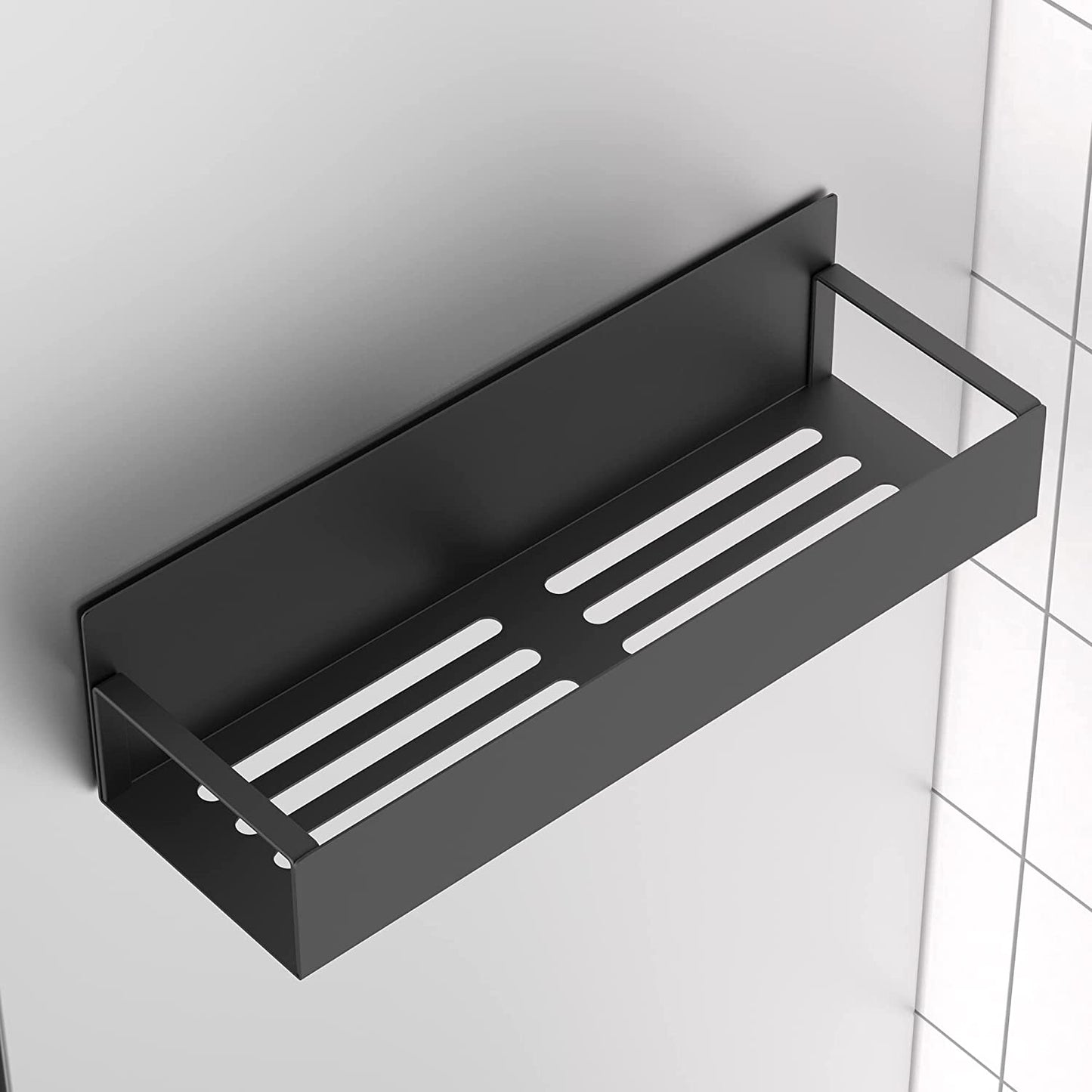 Huggiegems Metal 4 Pack Magnetic Spice Storage Rack Organizer for Refrigerator and Oven, Black Fridge Organizers and Storage, Metal