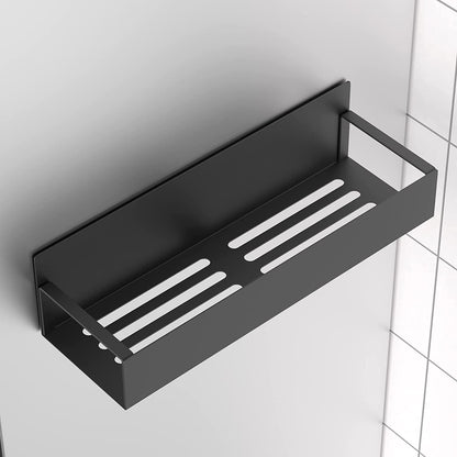 Huggiegems Metal 4 Pack Magnetic Spice Storage Rack Organizer for Refrigerator and Oven, Black Fridge Organizers and Storage, Metal