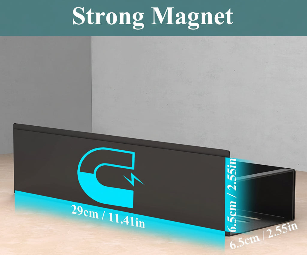 Metal 4 Pack Magnetic Spice Storage Rack Organizer for Refrigerator and Oven, Black Fridge Organizers and Storage, Metal