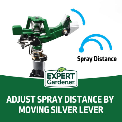 Metal Pulsating Spike Lawn Sprinkler (5,600 Sq. Ft. Coverage)