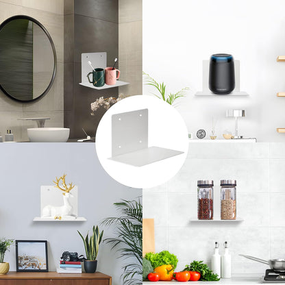 Invisible floating iron bookshelf hardware and mounting parts