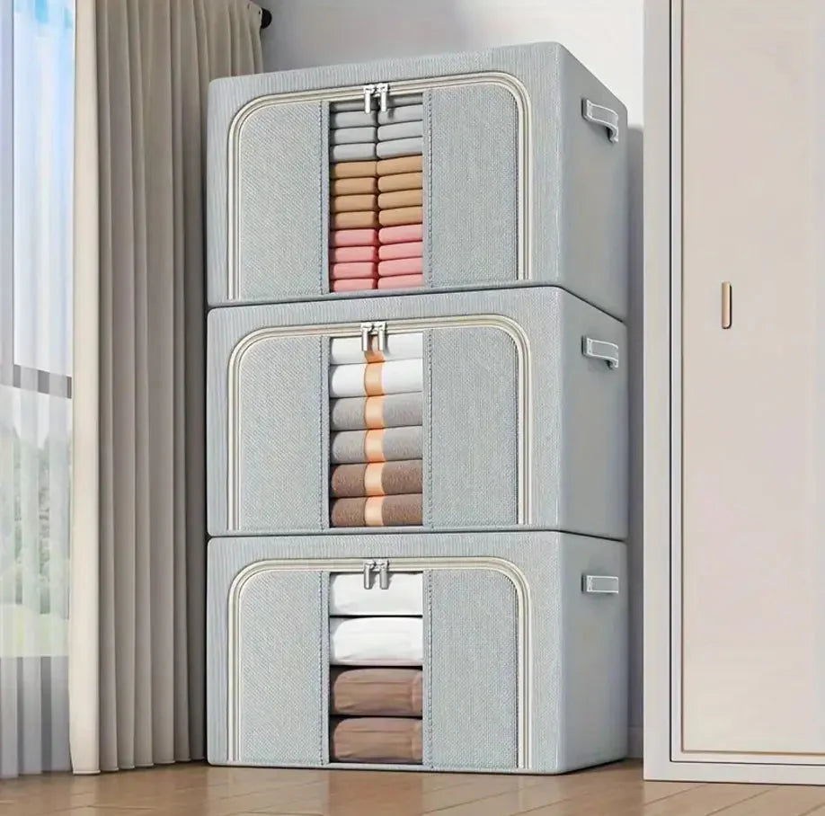 STACKABLE LINEN STORAGE BOXES