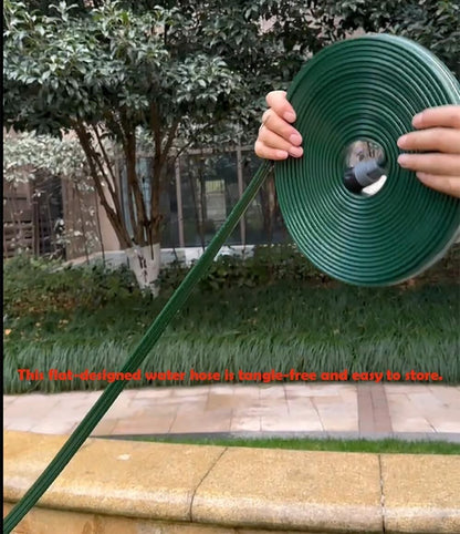 25 FT Flat Sprinkler Hose for Lawn Watering Garden Soaker Hose with Holes New