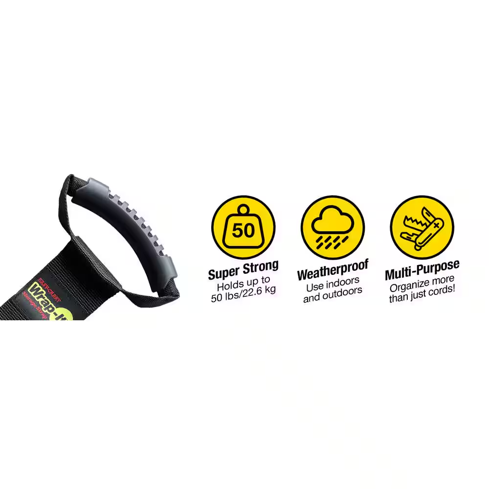 Handle-Equipped Extension Cord & Hose Storage Straps (2-Pack)