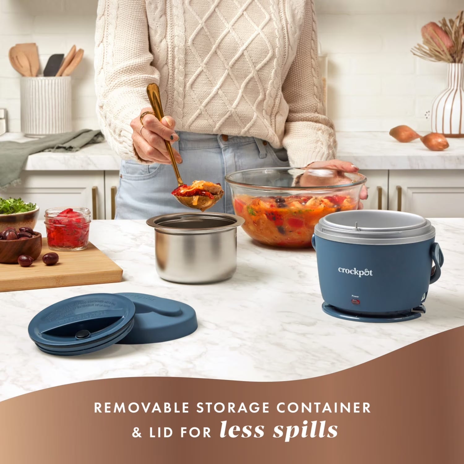 Crock-Pot Lunch Crock Food Warmer 20 Oz, Faded Blue
