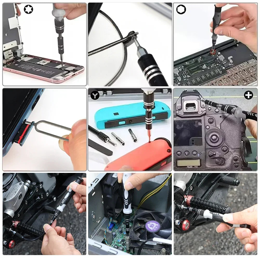 115 in 1 Multifunctional Precision Screwdriver Repair Tool Sets Magnetic Phillips Torx Screw Driver Bits for Iphone Watch Glass