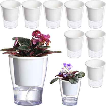 Transform your indoor jungle with our 3-Pack of 7" Clear Self-Watering Planters! Perfect for African Violets, Herbs, Orchids, and more! 🌱✨ #IndoorGardening #PlantLove