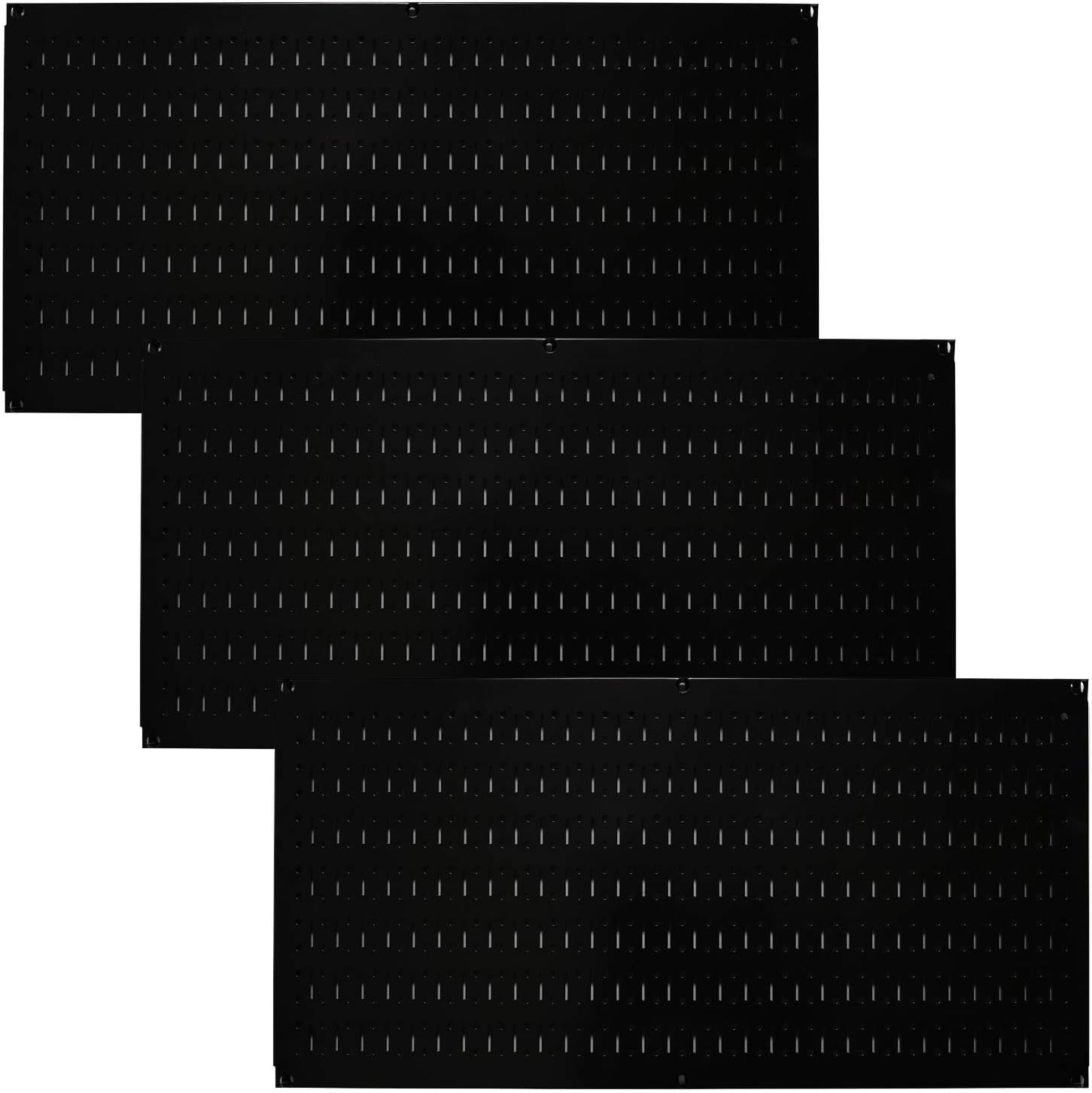 Wall Control Pegboard Value Pack - (3) Pack of Wall Control 16-Inch Tall X 32-Inch Wide Horizontal Metal Wallboards for Home & Garage Tool Storage Organization (Beige Pegboard)