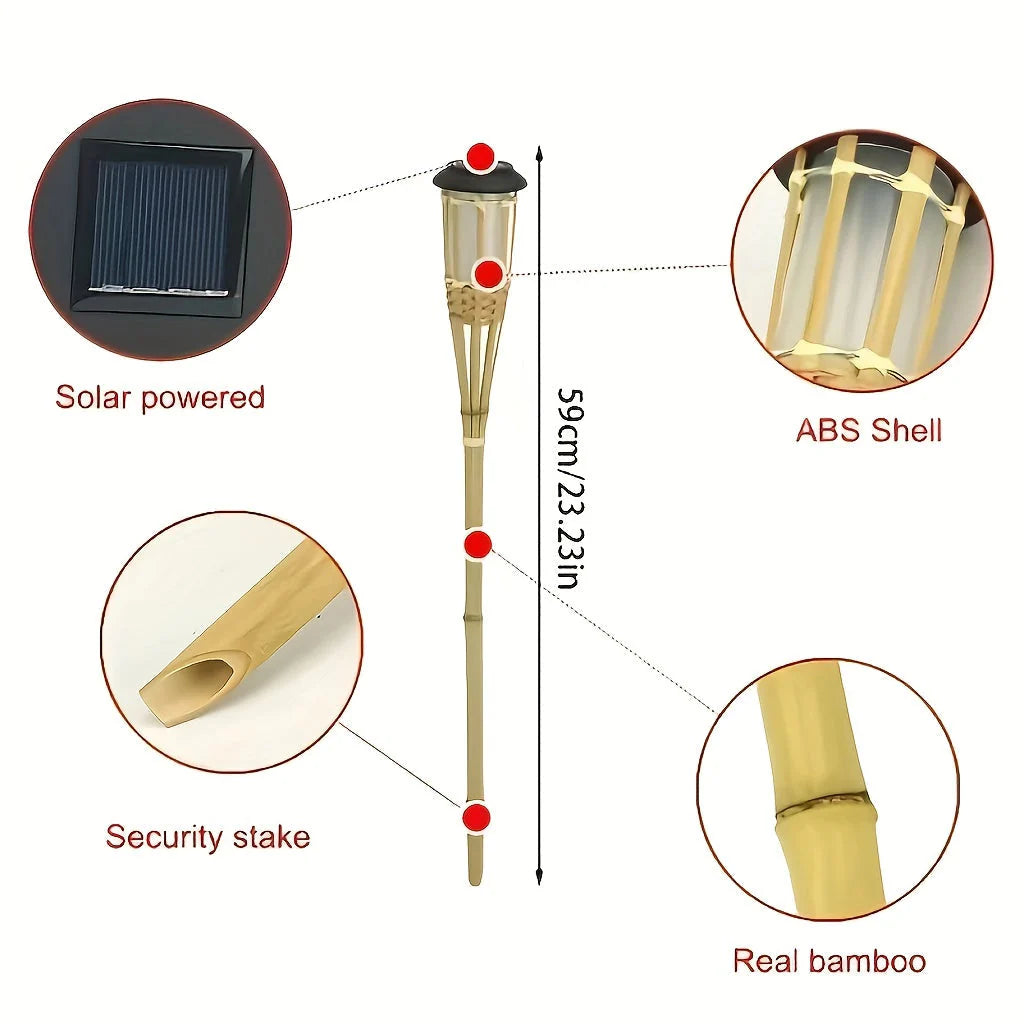 Solar Bamboe Vlam Lantaarn – Sfeervol En Natuurlijk