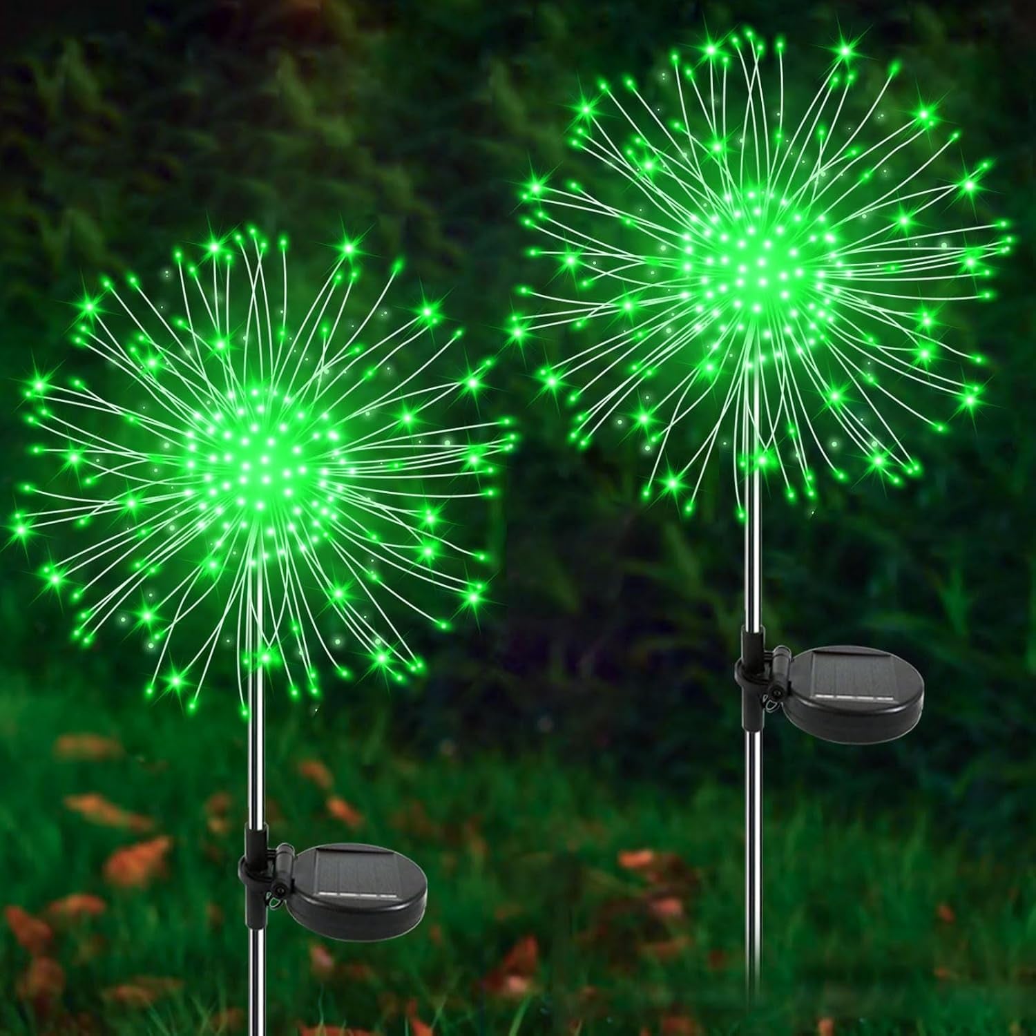 Solar firework starburst light in warm white