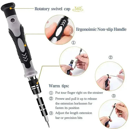 115 in 1 Multifunctional Precision Screwdriver Repair Tool Sets Magnetic Phillips Torx Screw Driver Bits for Iphone Watch Glass
