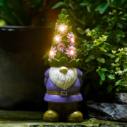 Solar garden statue nightlight, all five styles together