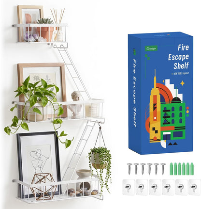 Fire escape wall shelf, dimensions reference