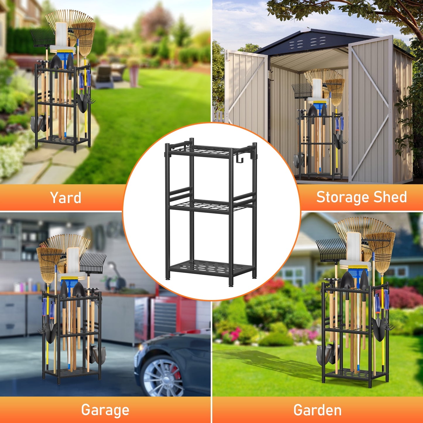 Maximize Your Space with the UNTIMATY Heavy-Duty Garden Tool Organizer - Store Over 50 Tools Effortlessly!