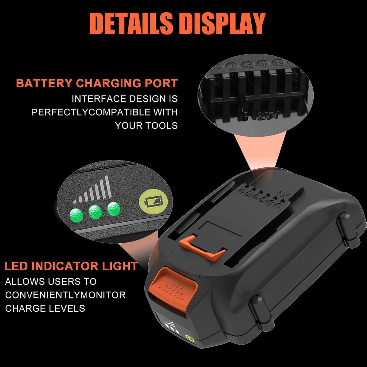 20V 3.5Ah Replacement for Worx 20V Battery and Charger Kit Compatible with Worx 20 Volt Battery WA3520 WA3525 WA3575 WA3577 WA3669 and WA3875 Dual Port Charger
