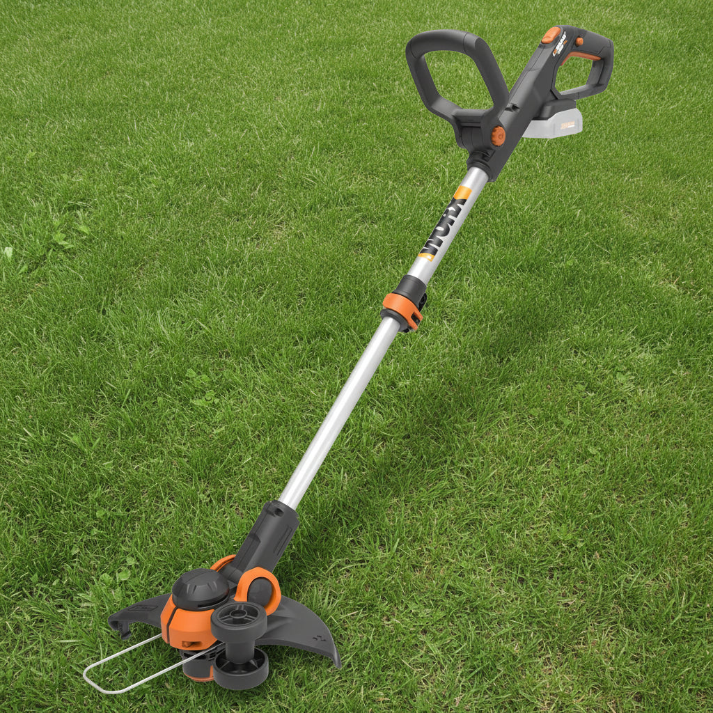 WORX Cordless String Trimmer & Lawn Edger, 12'' Electric Weed Wacker with Command Feed, 20V Weed Eater with 5.5 LBS, 2 Batteries & Charger Included, WG163