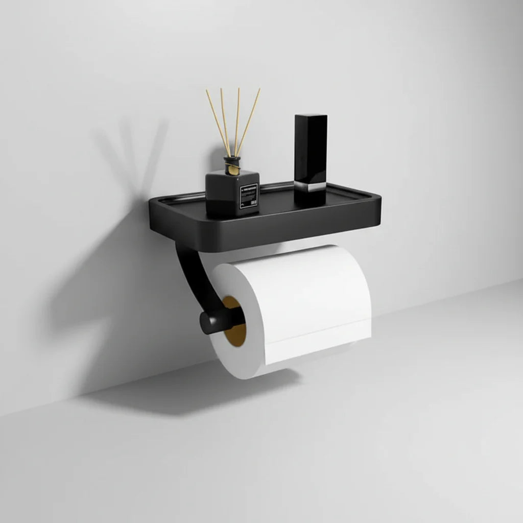 Wall-Mounted Toilet Paper Holder - Rolldock