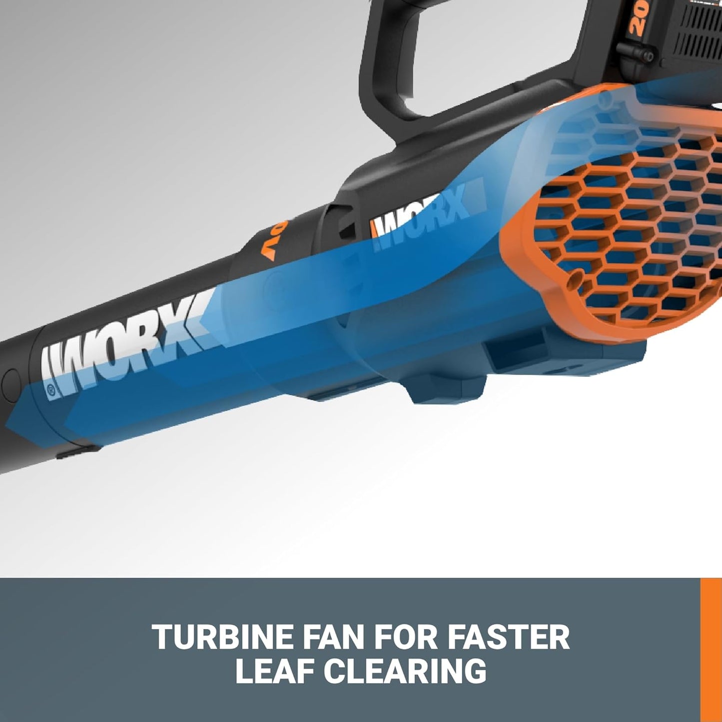 WORX Cordless Leaf Blower, Electric Blower with Turbine Fan, Blowers for Lawn Care with 2 Speed Control, Battery & Charger Included, WG547