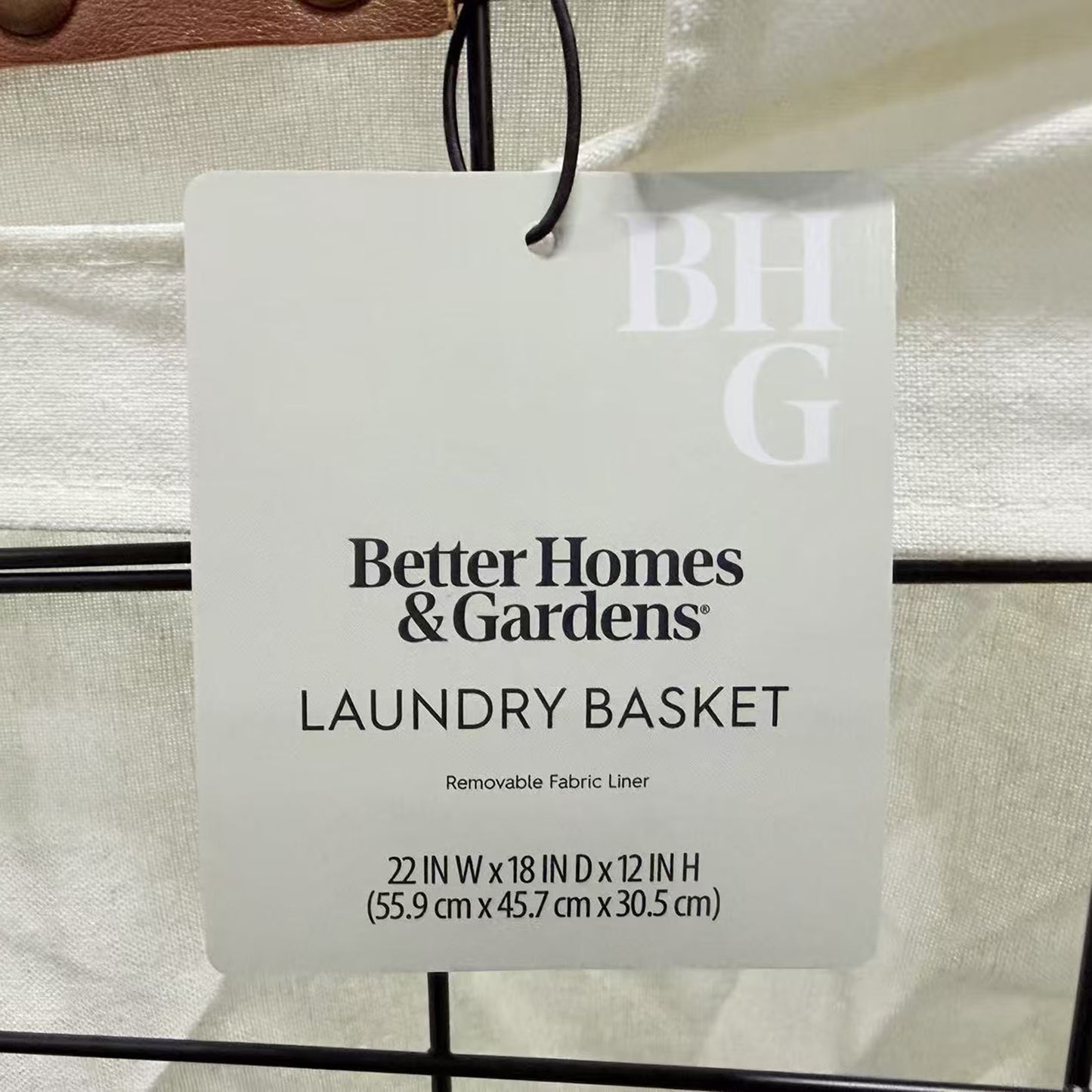 Stylish 60L Rectangular Steel Laundry Basket - Black & Natural Design for Adults