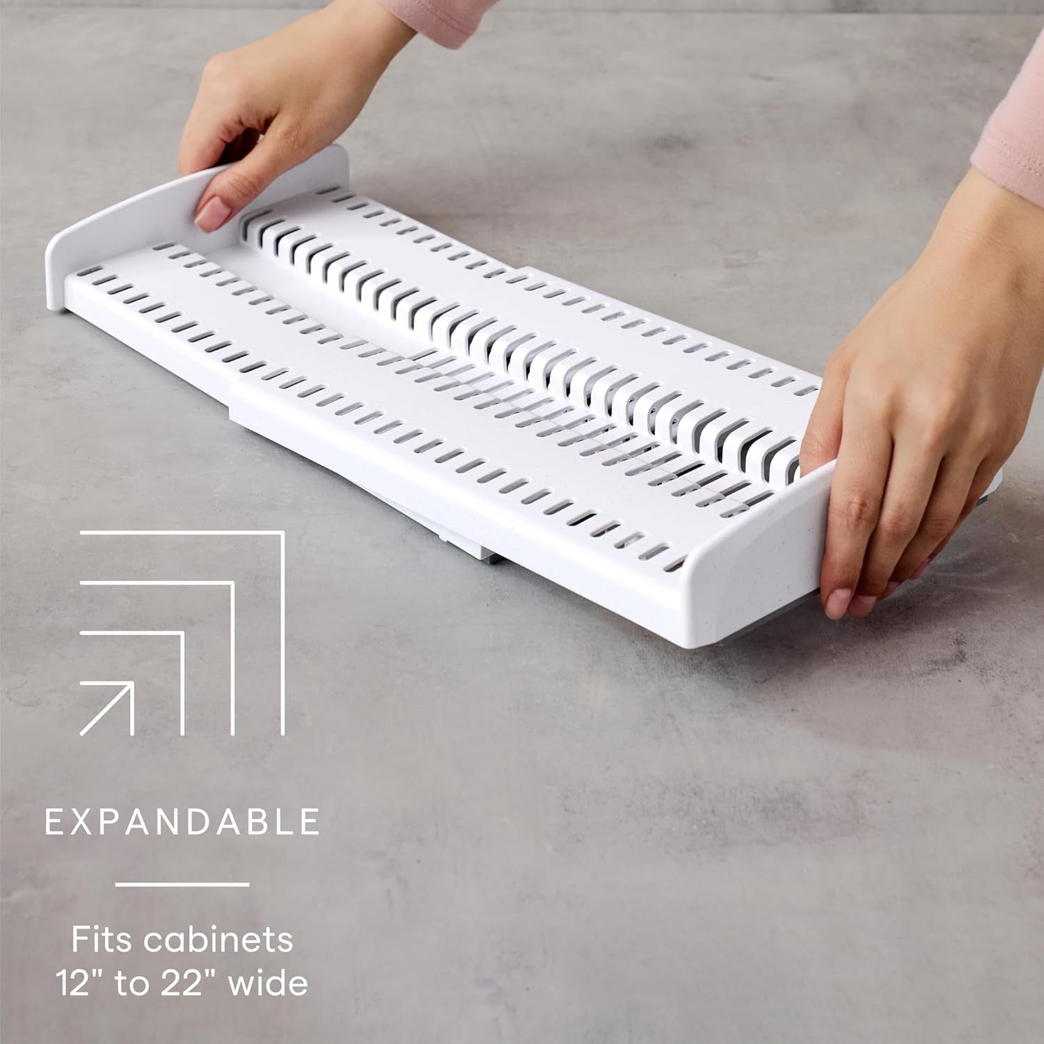 Youcopia Storemore Pan + Lid Rack, Expandable Pot Lid Organizer, Adjustable