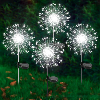 Solar firework starburst light in blue