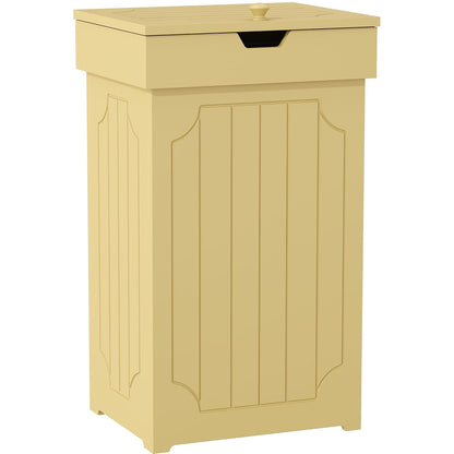 Farmhouse trash can cabinet in grey finish