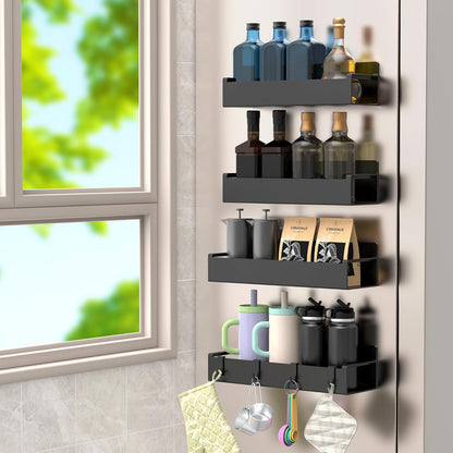 Magnetic fridge spice rack, full lifestyle scene
