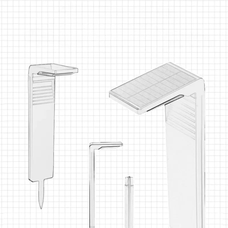 Solar Courtyard Lights Household Outdoor Landscape Lights Park Road Waterproof Lawn Lights Garden Floor Plug-In Lights