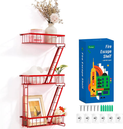 Fire escape wall shelf, mounting hardware included