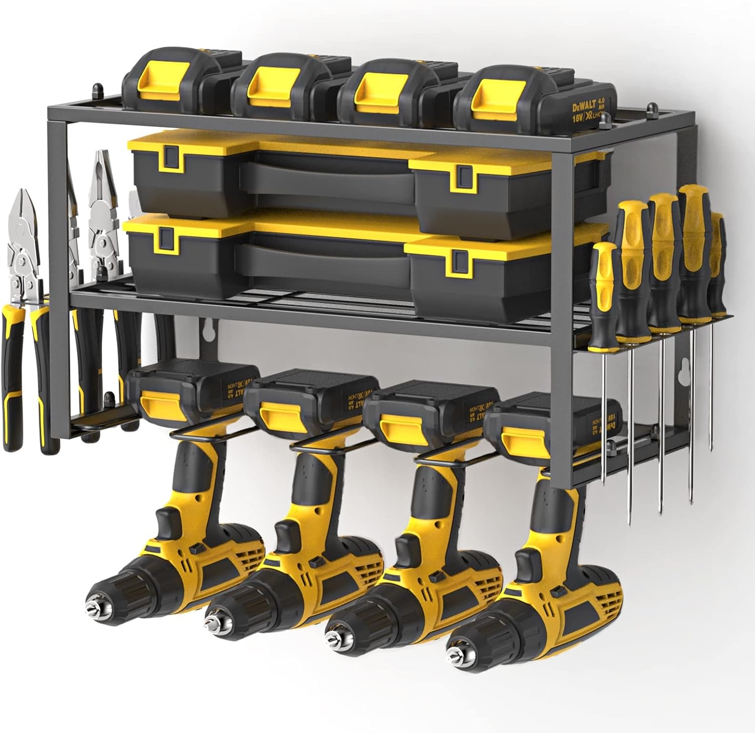 Power Tool Organizer- Power Drill Tool Holder- Heavy Duty Tool Shelf & 1 Pack 3