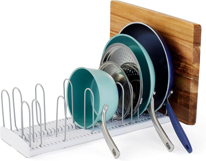 Youcopia Storemore Pan + Lid Rack, Expandable Pot Lid Organizer, Adjustable