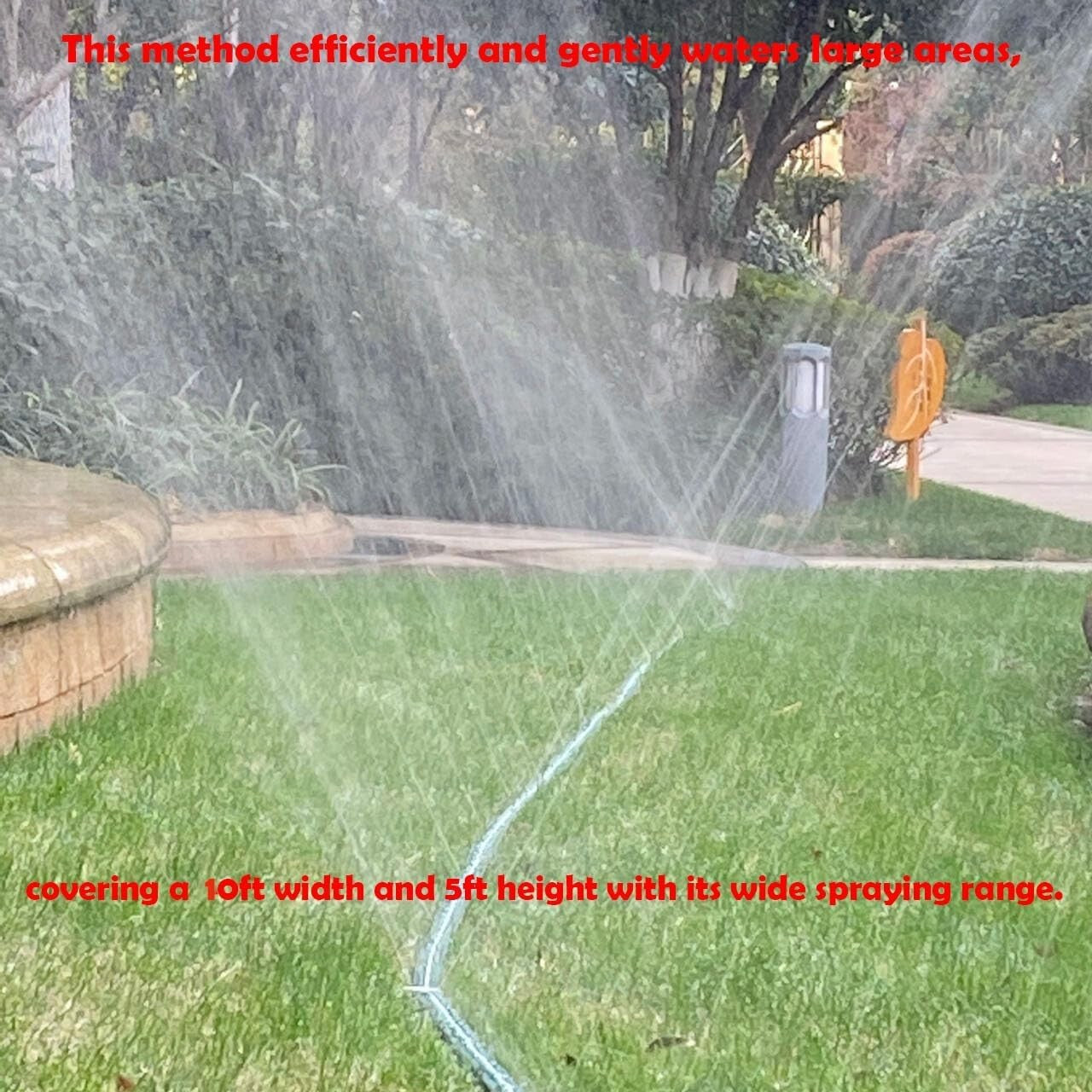 25 FT Flat Sprinkler Hose for Lawn Watering Garden Soaker Hose with Holes New