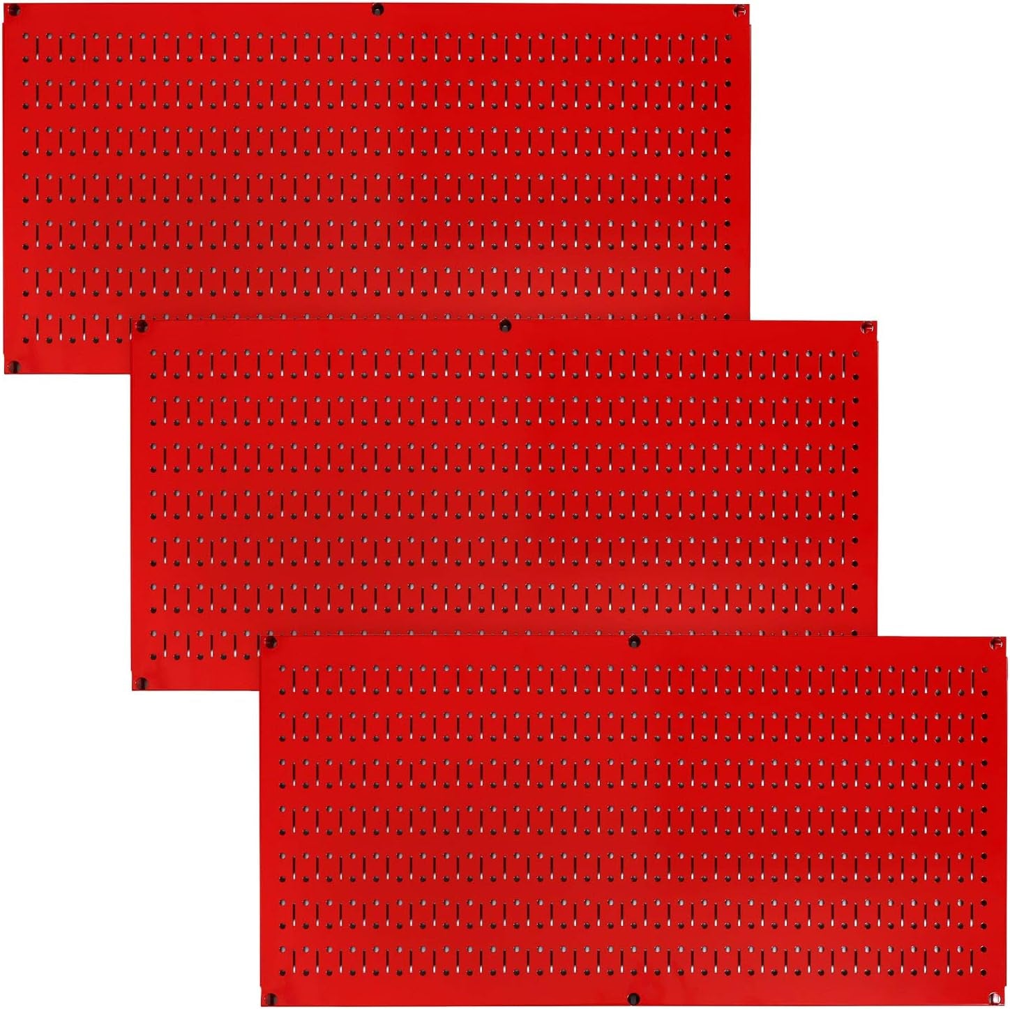 Wall Control Pegboard Value Pack - (3) Pack of Wall Control 16-Inch Tall X 32-Inch Wide Horizontal Metal Wallboards for Home & Garage Tool Storage Organization (Beige Pegboard)