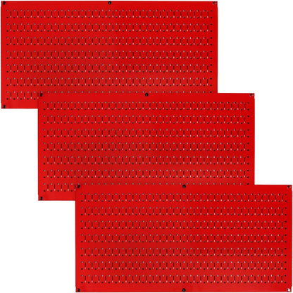 Wall Control Pegboard Value Pack - (3) Pack of Wall Control 16-Inch Tall X 32-Inch Wide Horizontal Metal Wallboards for Home & Garage Tool Storage Organization (Beige Pegboard)