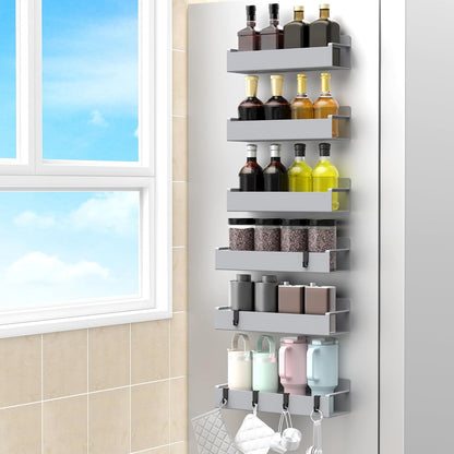 Magnetic fridge spice rack, dimensions reference