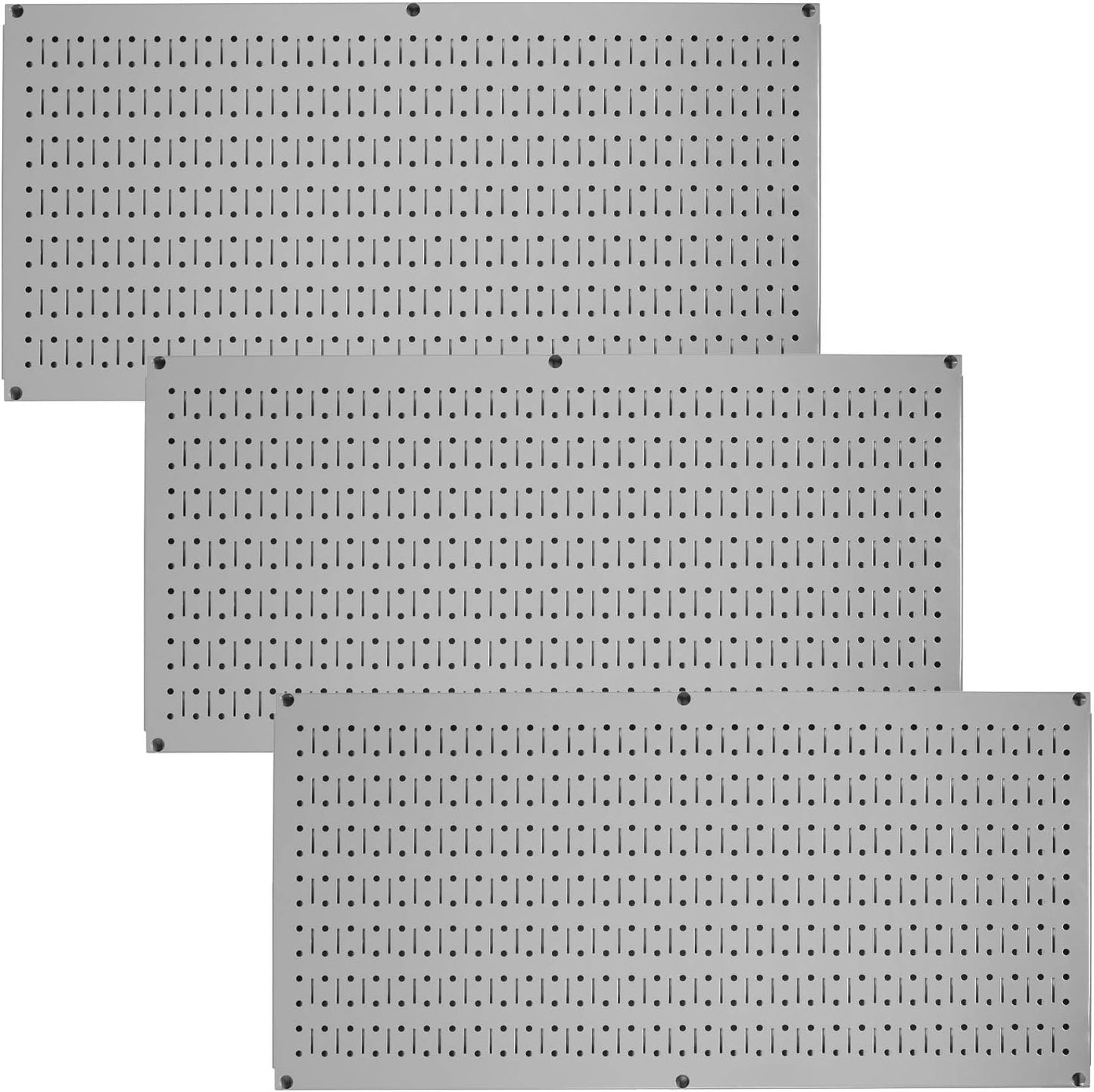 Wall Control Pegboard Value Pack - (3) Pack of Wall Control 16-Inch Tall X 32-Inch Wide Horizontal Metal Wallboards for Home & Garage Tool Storage Organization (Beige Pegboard)