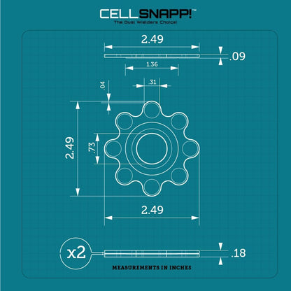 CELLSNAPP!™ | Universal Dual-Cellphone Carrier & Utility - Fits All Iphone & Android Smartphones, 2 Phone Case, Dual Phone Holder, Double Phone Case for Two Phones, the Two Phone Carrier Solution.