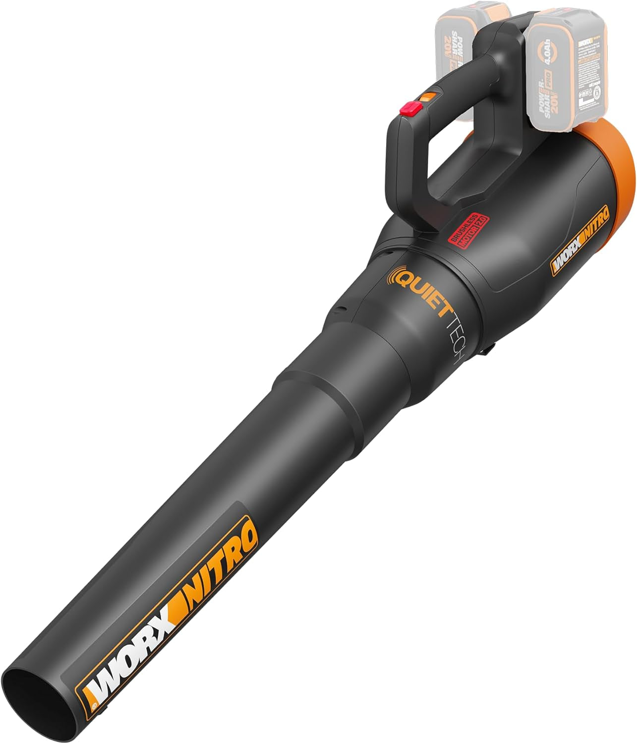WORX Cordless Leaf Blower, Electric Blower with Turbine Fan, Blowers for Lawn Care with 2 Speed Control, Battery & Charger Included, WG547