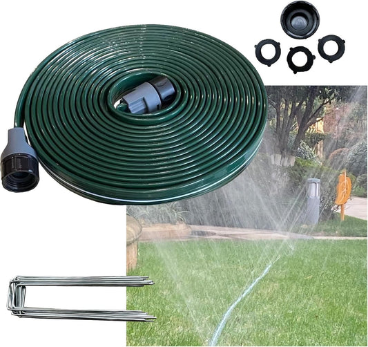 25 FT Flat Sprinkler Hose for Lawn Watering Garden Soaker Hose with Holes New