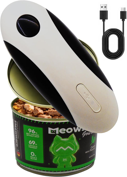 Rechargeable electric can opener, front view
