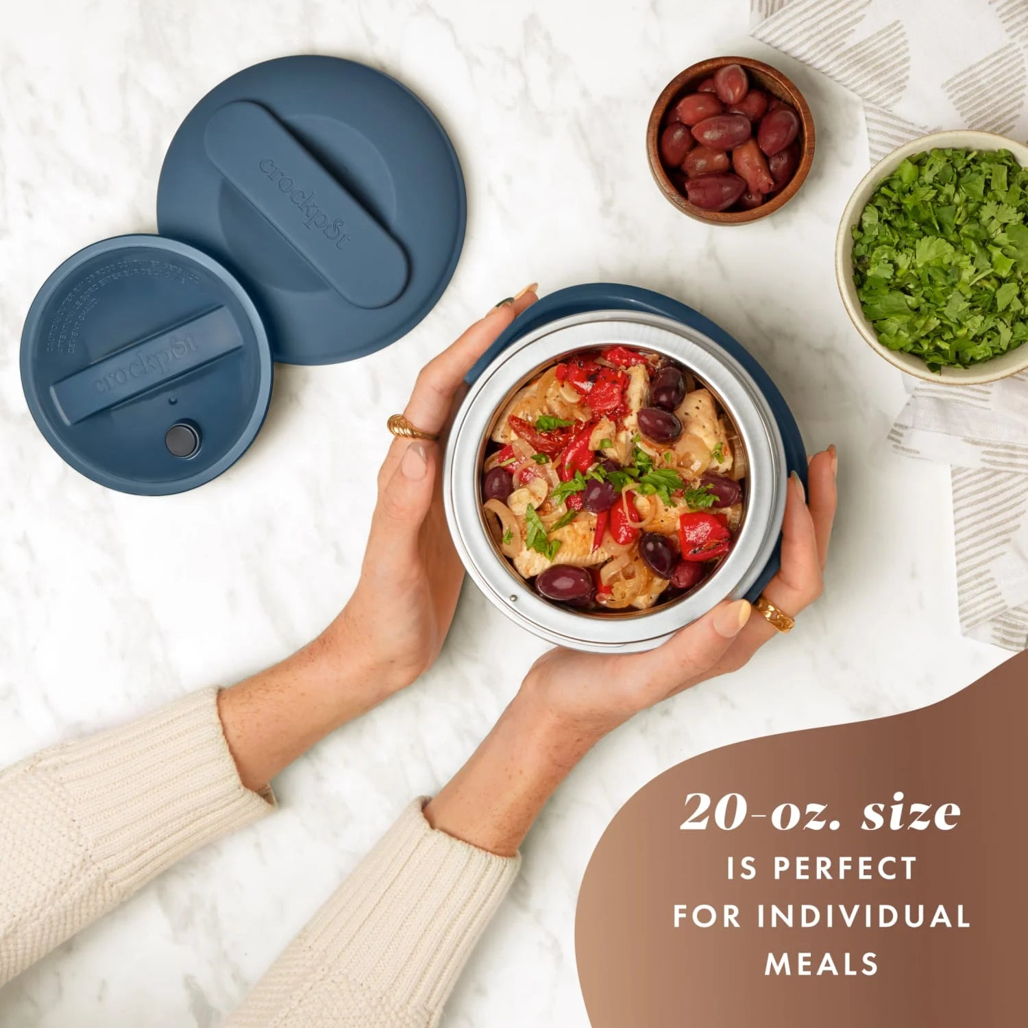Crock-Pot Lunch Crock Food Warmer 20 Oz, Faded Blue