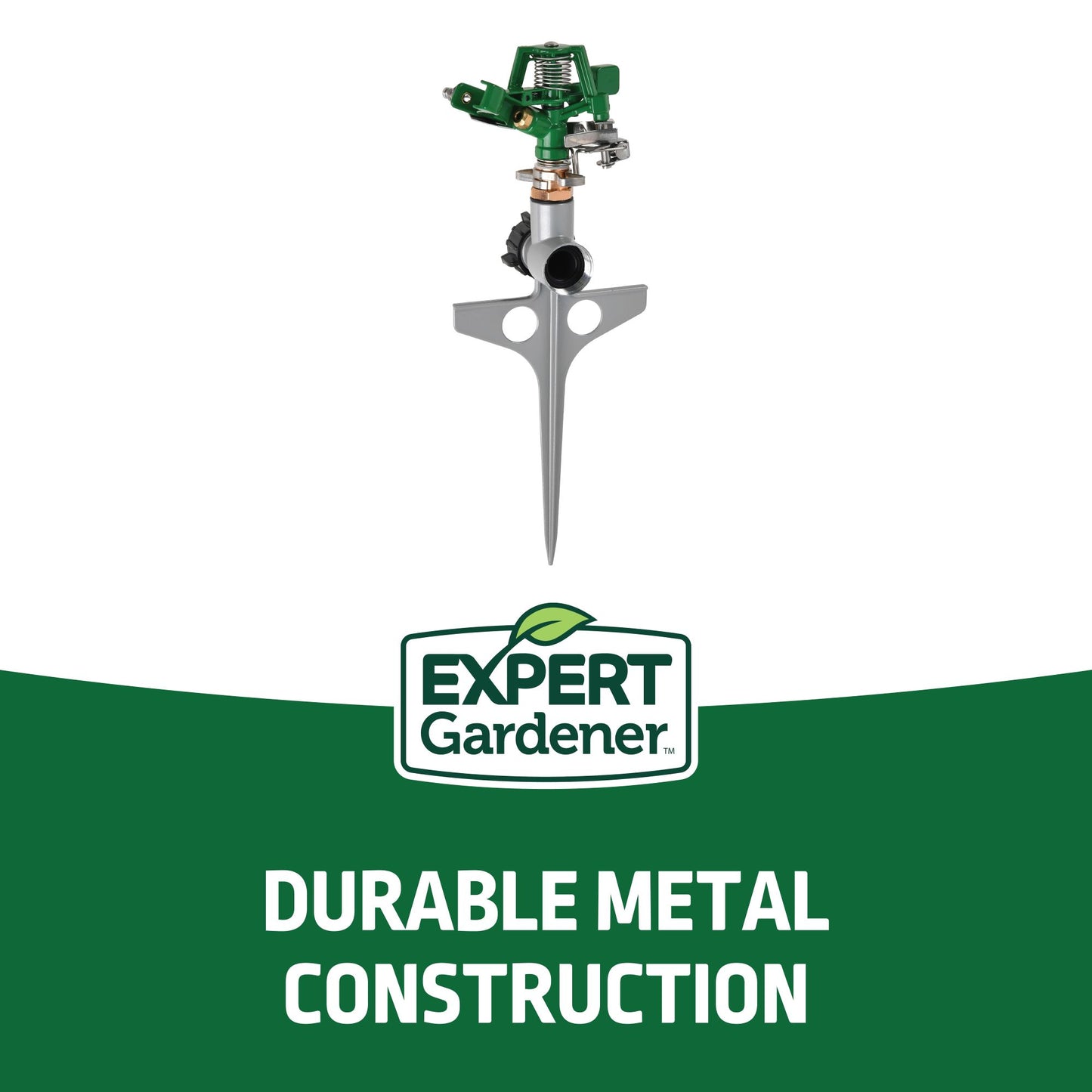 Metal Pulsating Spike Lawn Sprinkler (5,600 Sq. Ft. Coverage)