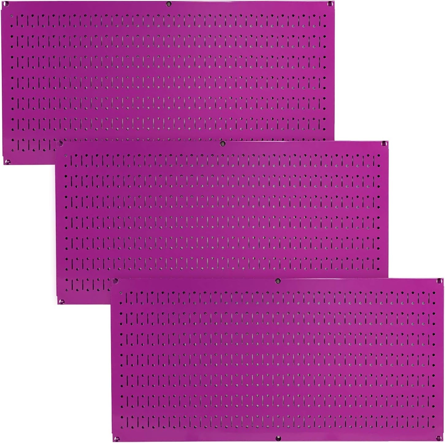 Wall Control Pegboard Value Pack - (3) Pack of Wall Control 16-Inch Tall X 32-Inch Wide Horizontal Metal Wallboards for Home & Garage Tool Storage Organization (Beige Pegboard)