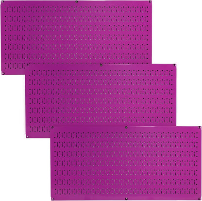 Wall Control Pegboard Value Pack - (3) Pack of Wall Control 16-Inch Tall X 32-Inch Wide Horizontal Metal Wallboards for Home & Garage Tool Storage Organization (Beige Pegboard)