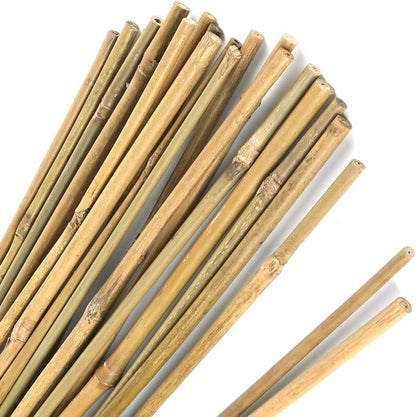Pllieay 20-Pack 1.33' x 16" Natural Bamboo Garden Stakes for Indoor and Outdoor Plant Support, Ideal for Potted Tomato Plants