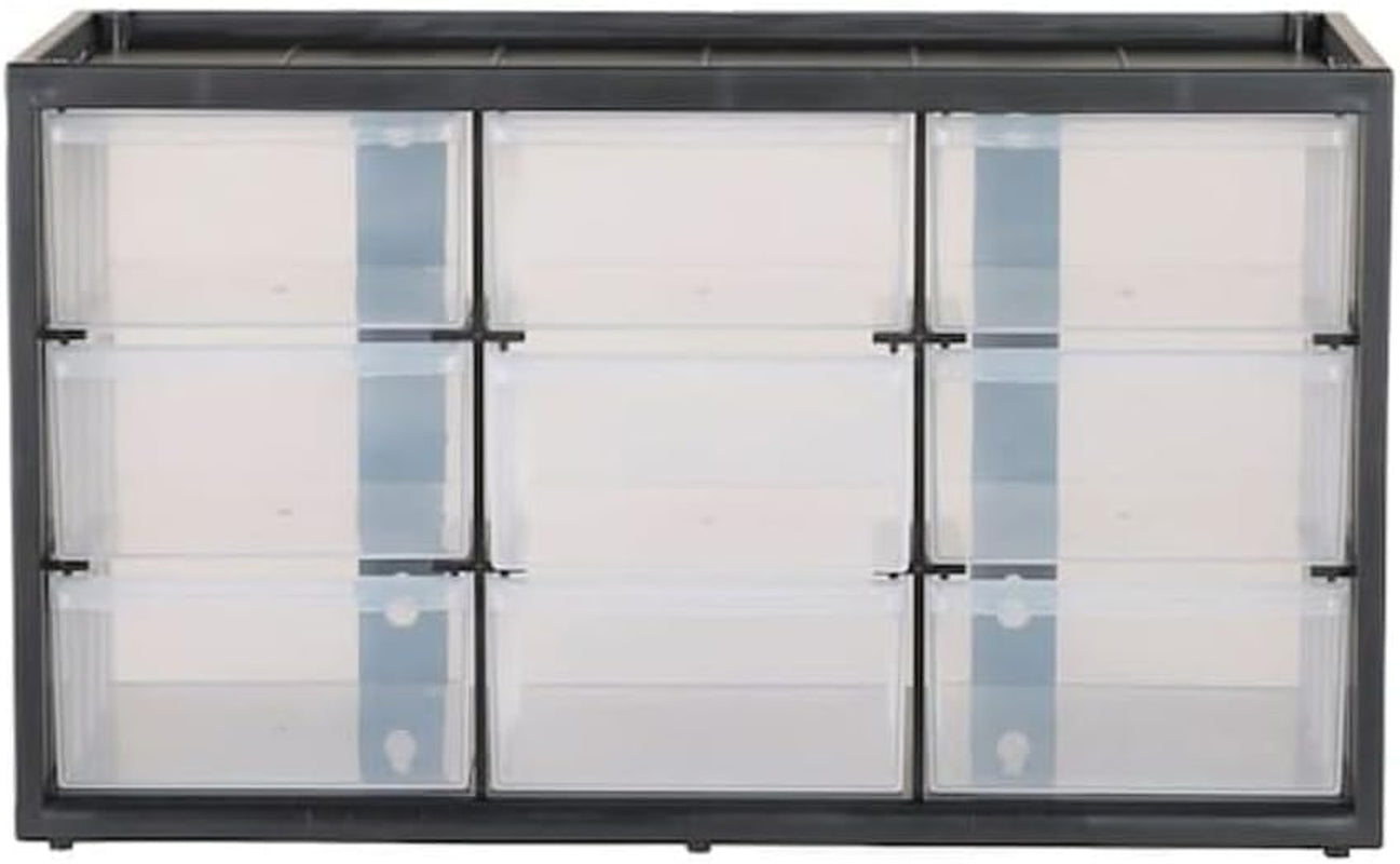 CRAFTSMAN Storage Organizer, 30 Small Drawer Modular Storage System, Easily Stackable, Plastic, Black, White (CMST40730)